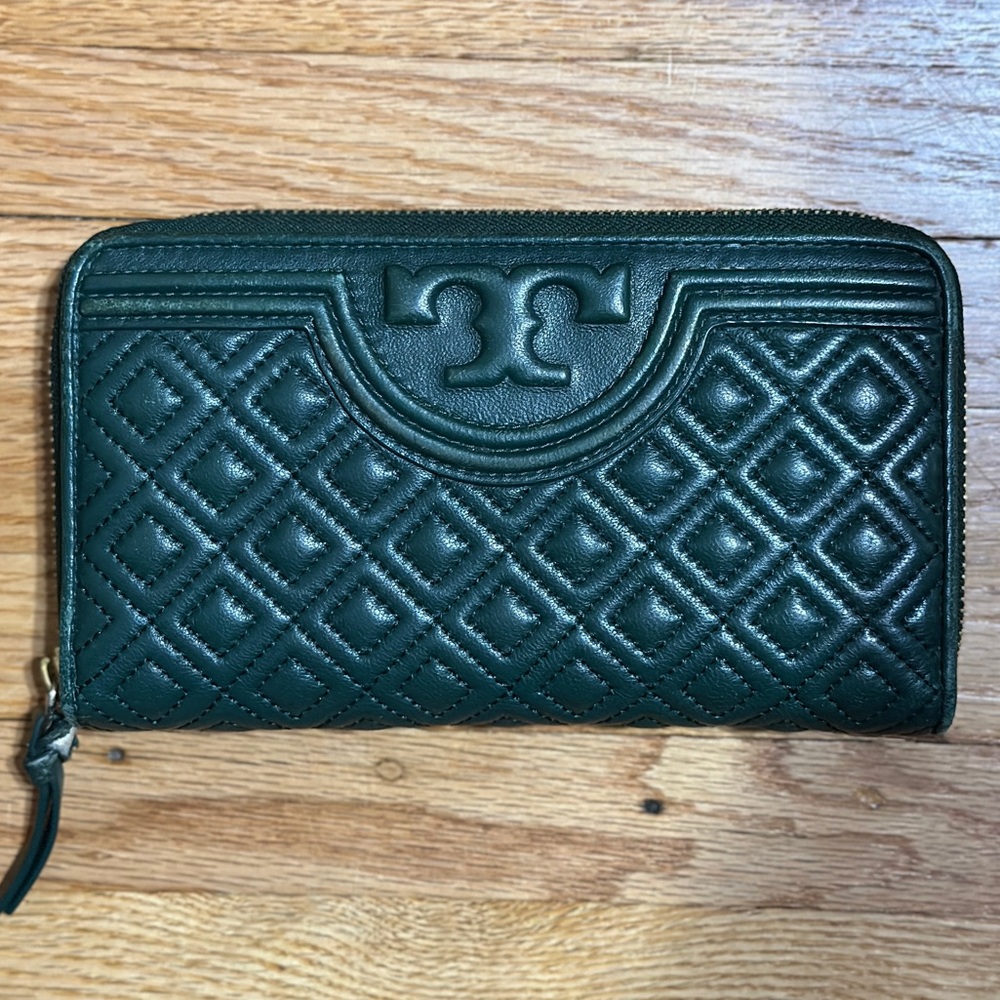 Tory Burch Zip Wallet - Emerald Green